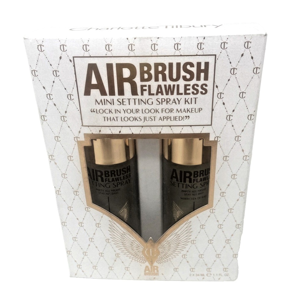 Charlotte Tilbury Airbrush Flawless Mini Setting Spray Kit 2 Bottles New in Box